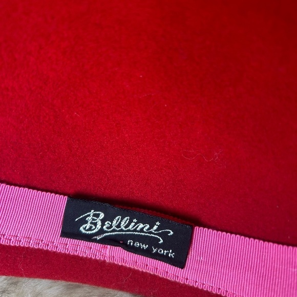Vintage Red Wool Coche Hat - Bellini Bollman with Bow - Red Hat Society - Picture 7 of 10